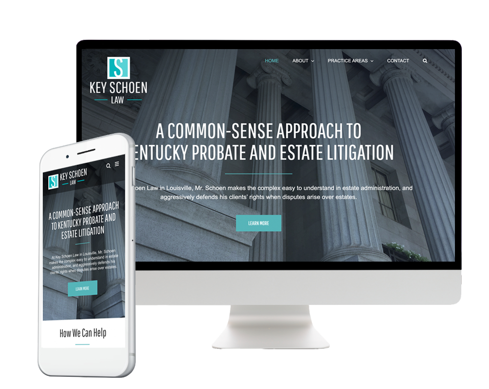 Attorney website design on a Mac