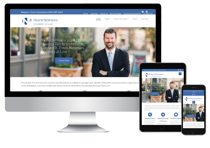 Attorney Website design on a Mac