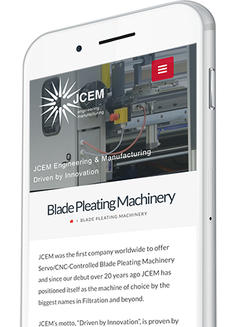 Website design on a mobile device