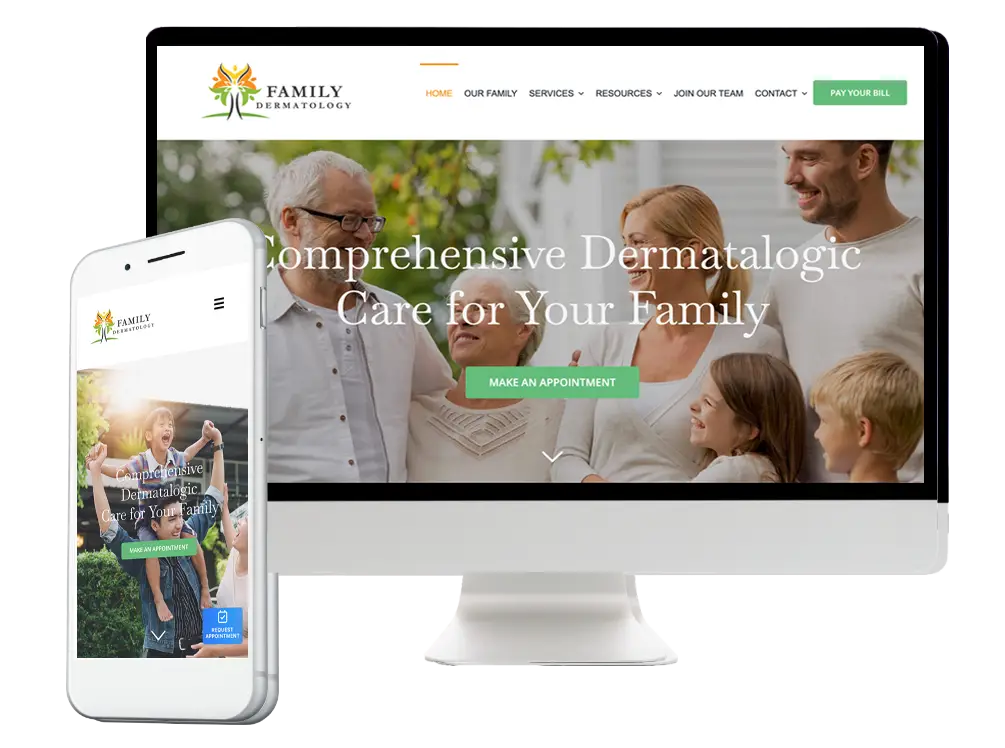 Family Dermatology Website Design